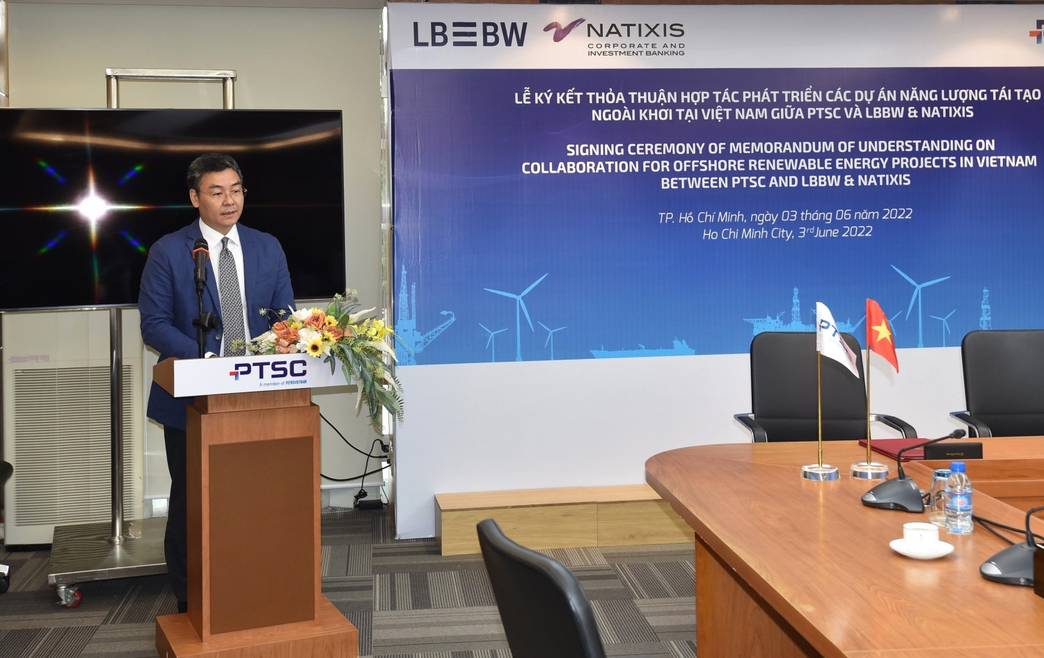 PTSC ký kết Thỏa thuận hợp tác với Tổ hợp ngân hàng LBBW & Natixis CIB về việc phát triển các dự án năng lượng tái tạo ngoài khơi