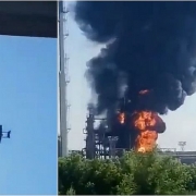 Nhà máy lọc dầu của Nga giáp biên giới Ukraine bị tấn công