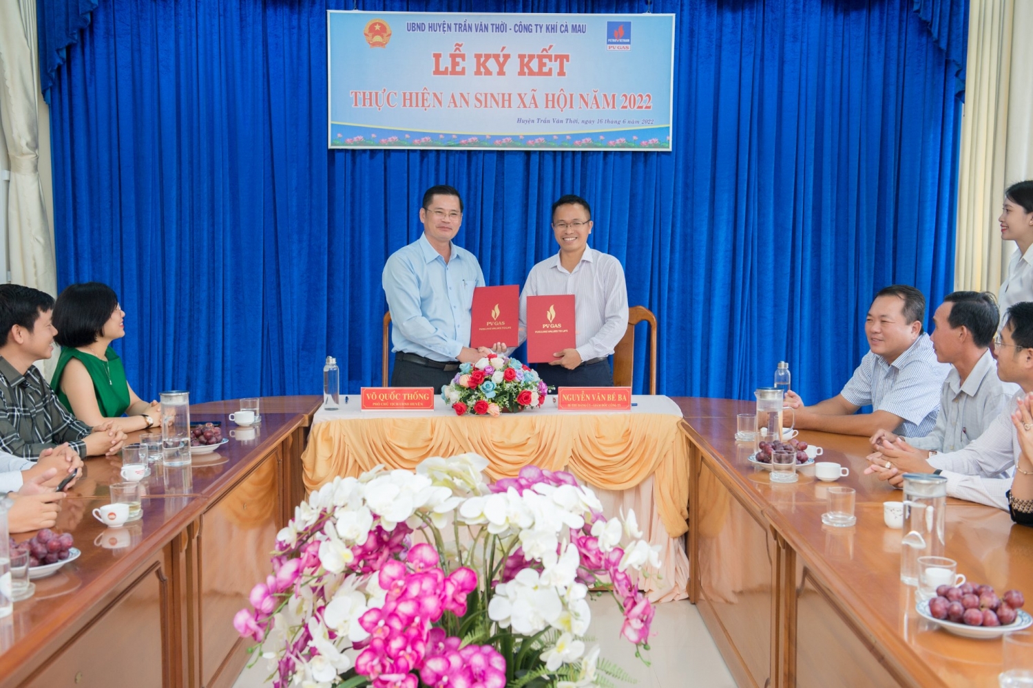 Công ty Khí Cà Mau cùng với UBND huyện Trần Văn Thời, tỉnh Cà Mau đã tiến hành tổ chức buổi Lễ ký kết thực hiện chương trình an sinh xã hội năm 2022 