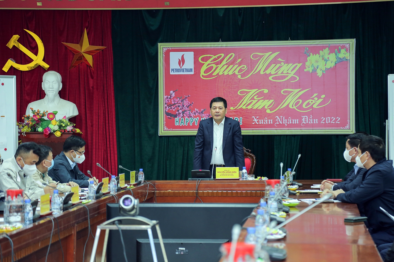 Bộ trưởng Bộ Công Thương Nguyễn Hồng Diên kiểm tra tiến độ Dự án NMNĐ Thái Bình 2