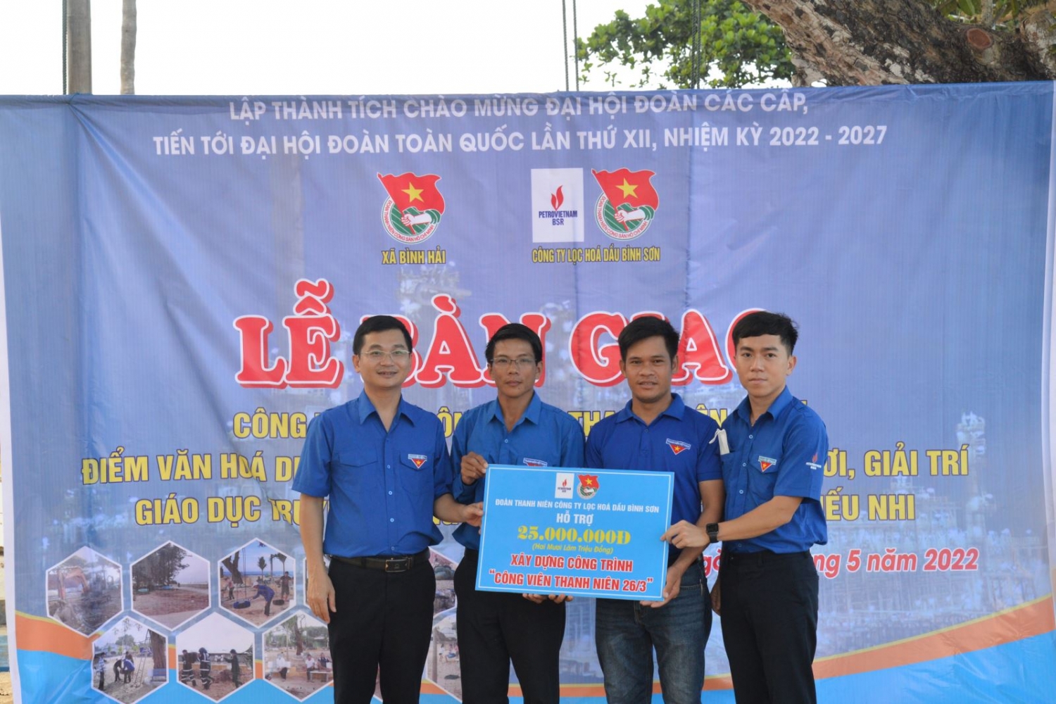 Đoàn Thanh niên BSR tài trợ công trình “Công viên Thanh niên 26/3” cho xã Bình Hải, huyện Bình Sơn, tỉnh Quảng Ngãi