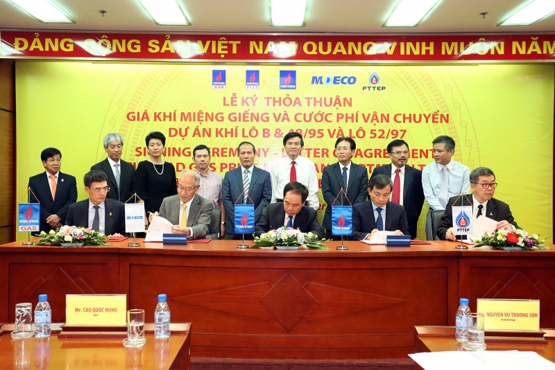 PVEP and PVN signed agreements under the Block B - O Mon gas project