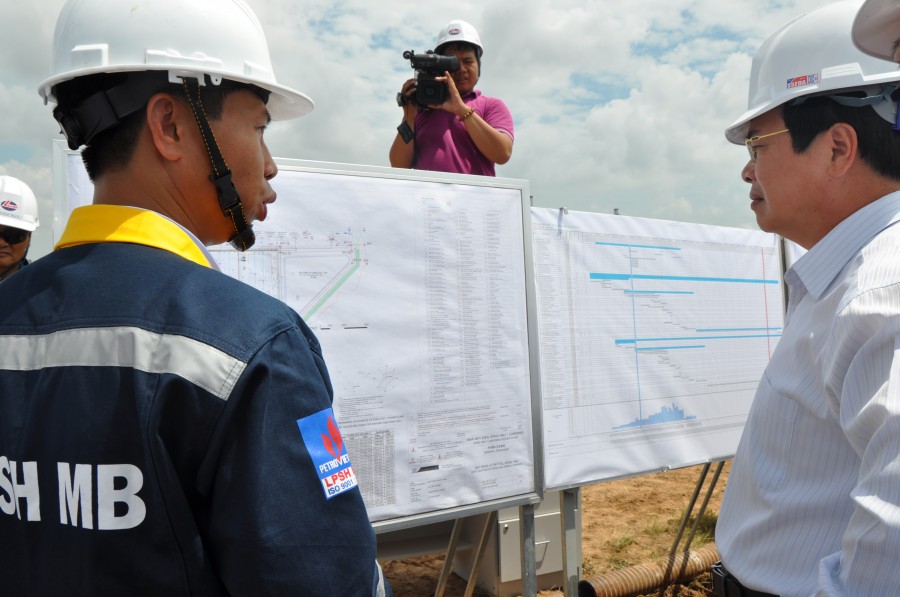 Bộ trưởng Bộ Công Thương kiểm tra tiến độ dự án Nhiệt điện Sông Hậu 1