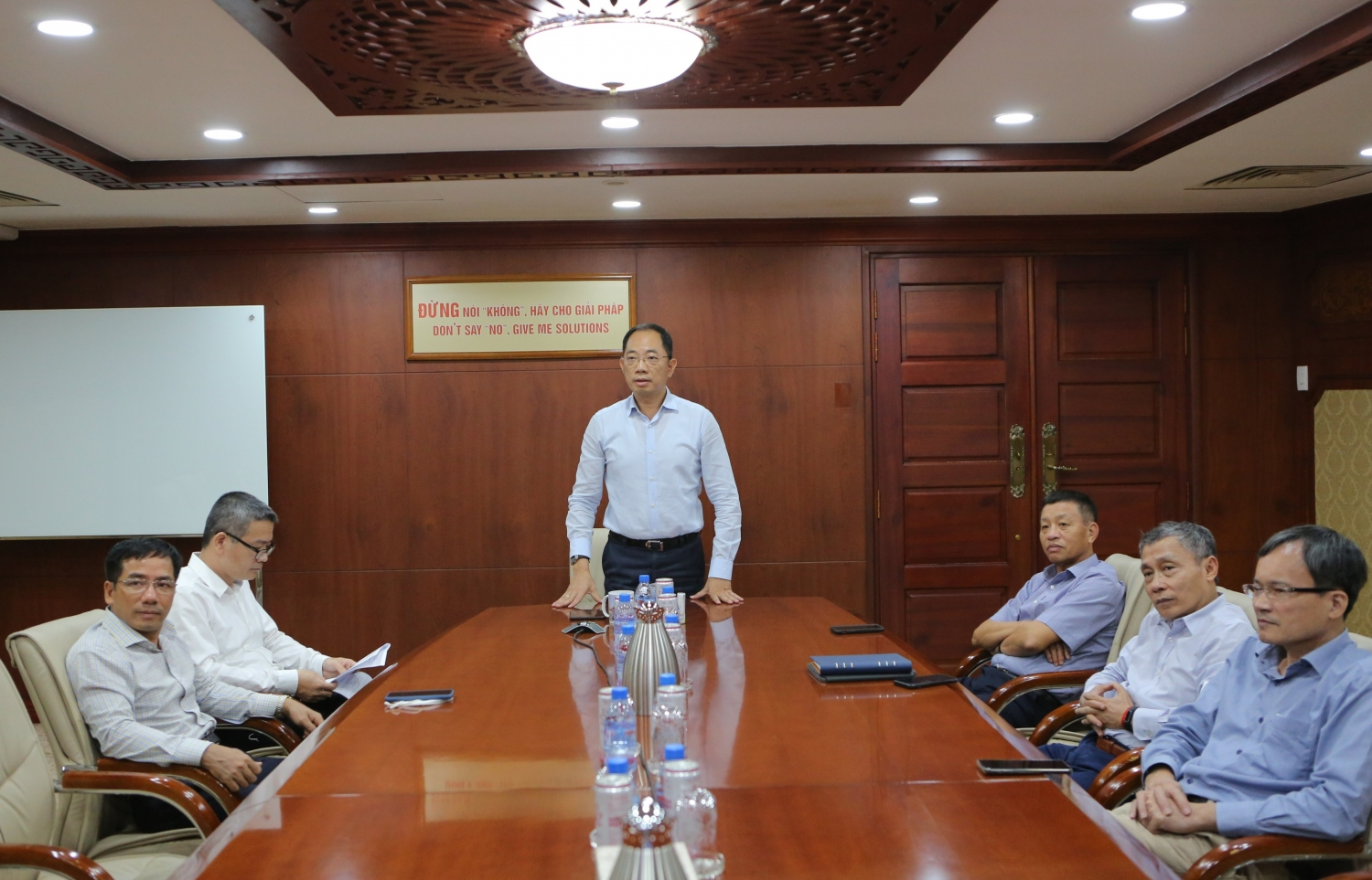 Ông Cao Hoài Dương – Bí thư Đảng ủy, Chủ tịch HĐQT PVOIL phát biểu tại Lễ công bố Quyết định