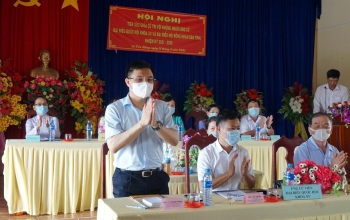 Đồng chí Lê Mạnh Hùng tiếp xúc cử tri huyện Thới Bình, tỉnh Cà Mau