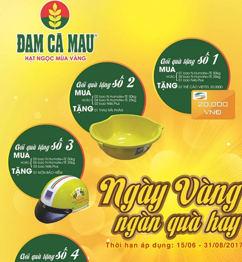 quà khuyến mãi của Đạm Cà Mau