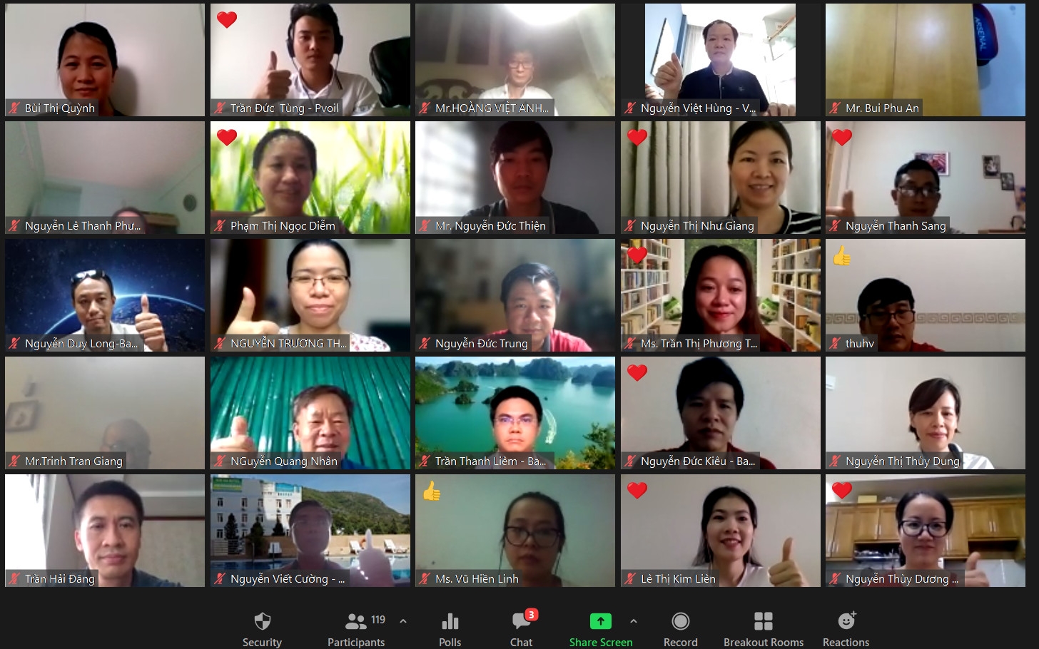 Các học viên tham gia lớp học Các học viên tham gia lớp học