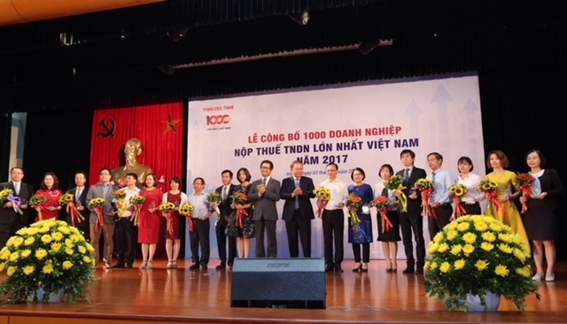 pv gas dung thu 3 trong top 1000 doanh nghiep nop thue tndn lon nhat 2017