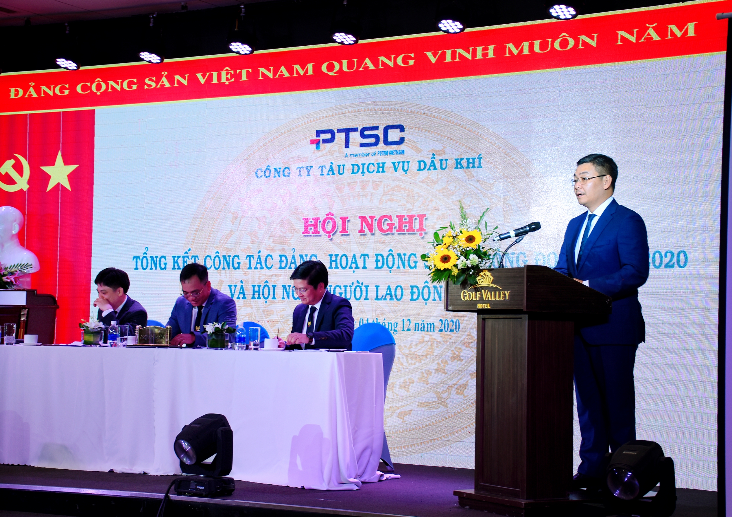 Ông Lê Mạnh Cường  – Tổng Giám đốc Tổng công ty PTSC phát biểu tại Hội nghị