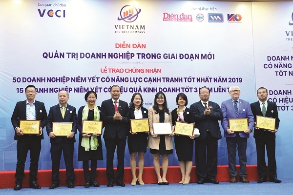 Top 50 doanh nghiệp niêm yết có năng lực cạnh tranh tốt nhất năm 2019