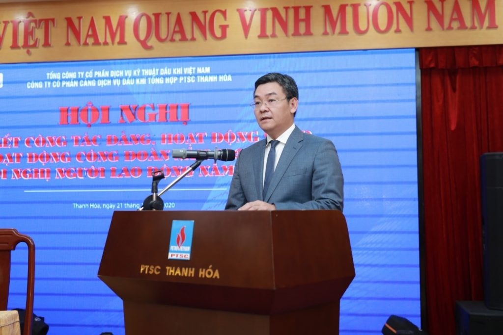 Đ/c Lê Mạnh Cường – Phó Bí thư Đảng ủy, Tổng Giám đốc Tổng công ty phát biểu chỉ đạo tại Hội nghị.