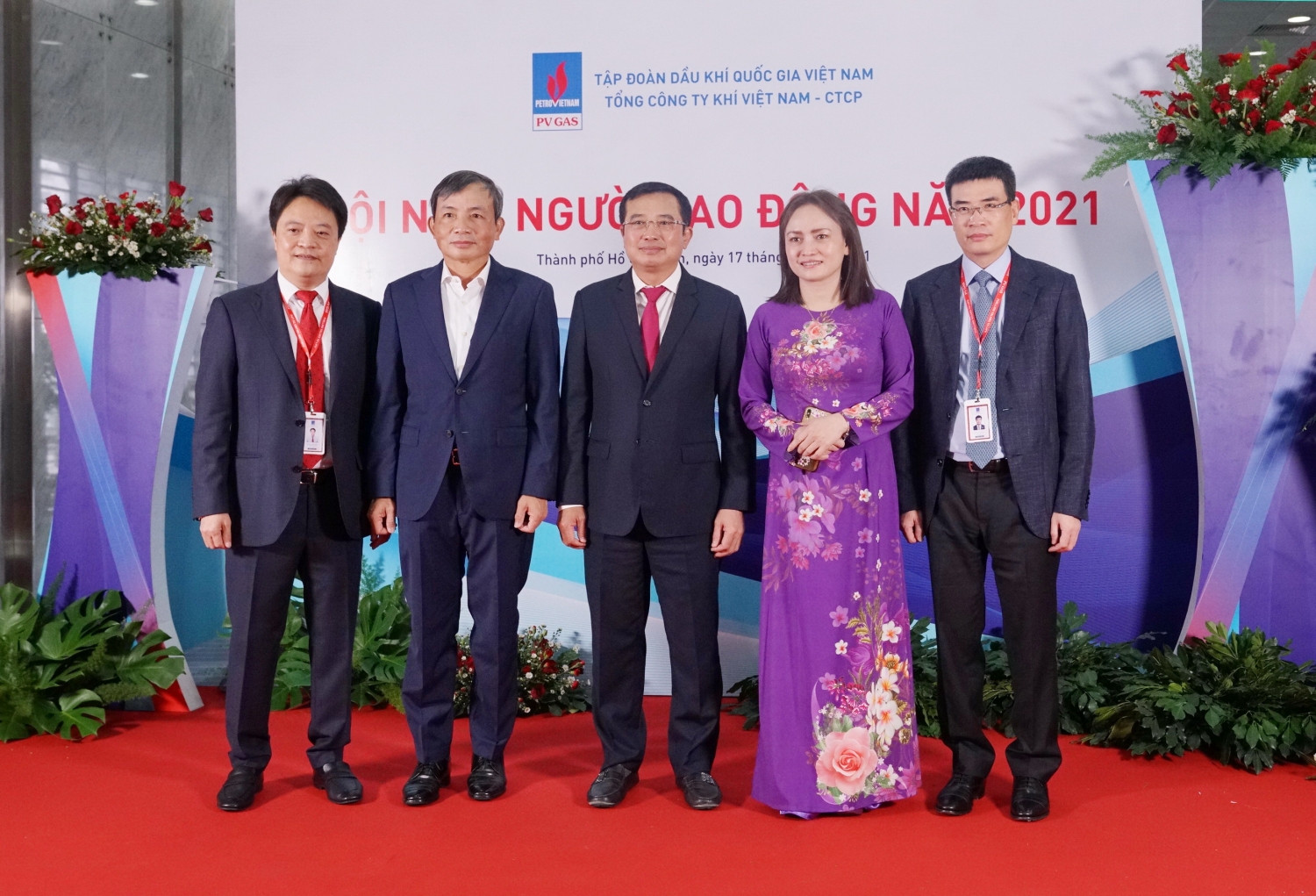 Các vị Lãnh đạo cấp cao của Tập đoàn DKVN tham dự Hội nghị NLĐ PV GAS 2021