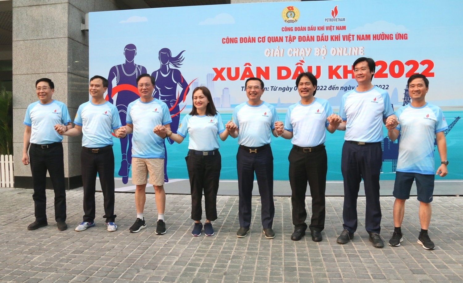 Công đoàn Cơ quan Tập đoàn hưởng ứng giải Chạy bộ online “Xuân Dầu khí 2022”