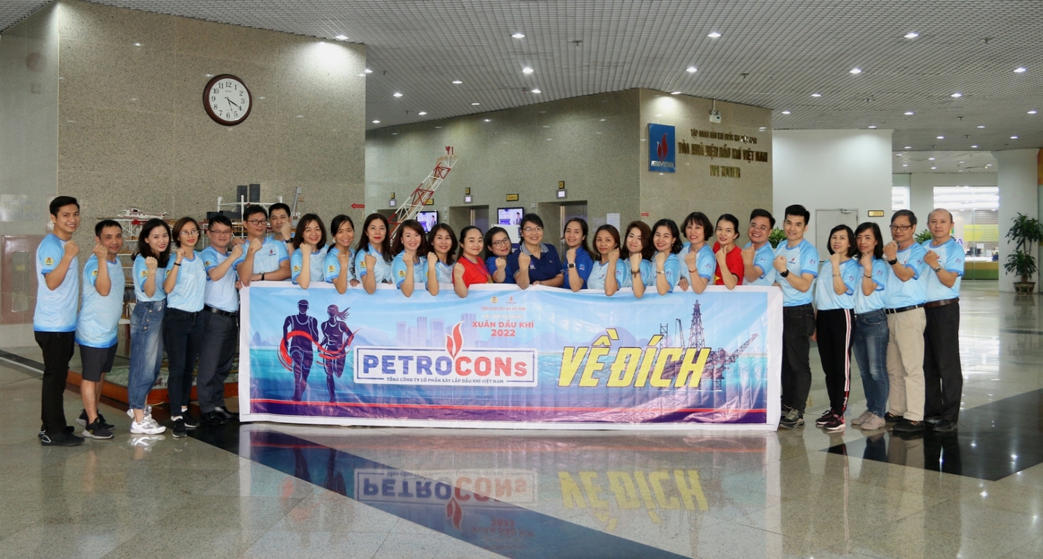 Công đoàn PETROCONs tích cực tham gia giải chạy bộ online “Xuân Dầu khí 2022”