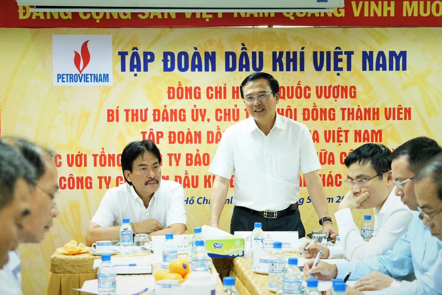 Chủ tịch HĐTV Petrovietnam Hoàng Quốc Vượng làm việc với PVMR và PAP