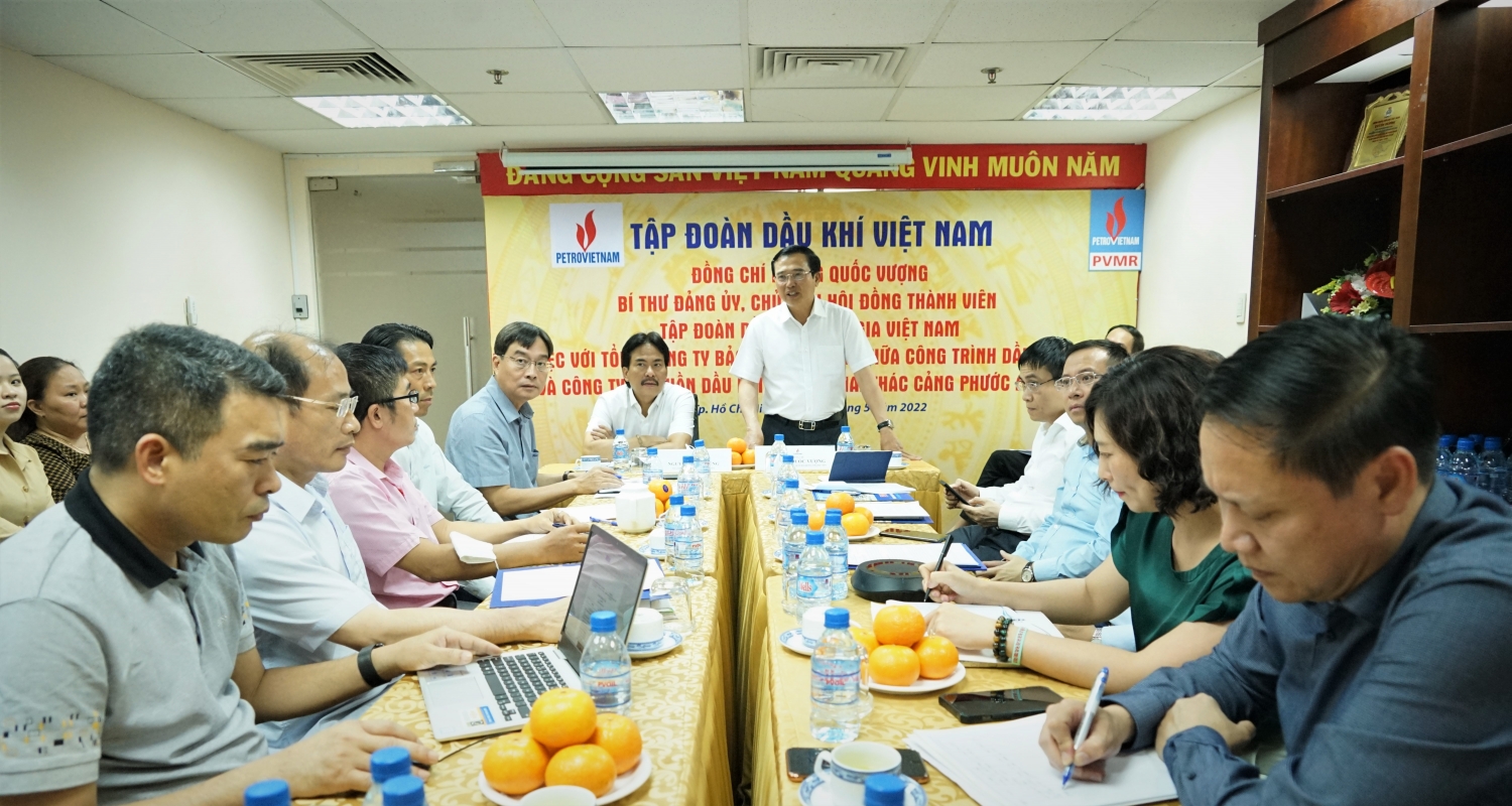 Chủ tịch HĐTV Petrovietnam Hoàng Quốc Vượng làm việc với PVMR và PAP