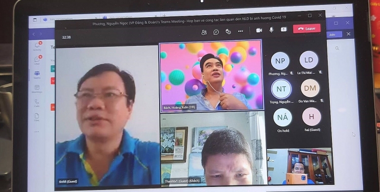 thành viên BCH, Trưởng các ban Chuyên đề và các Đ/c Chủ tịch Công đoàn CSTV trực thuộc Công đoàn PV Drilling đã tham dự Hội nghị trực tuyến.