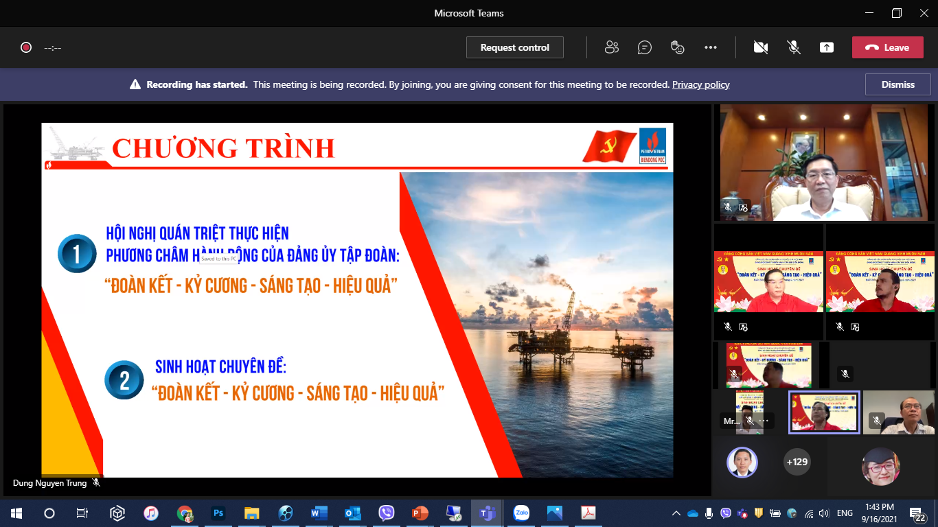 Đảng bộ BIENDONG POC: Quyết tâm đưa “Đoàn kết - Kỷ cương - Sáng tạo - Hiệu quả” thành hành động cách mạng cụ thể